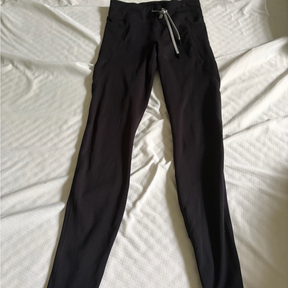90 Degree By Reflex Black Leggings with Drawstring